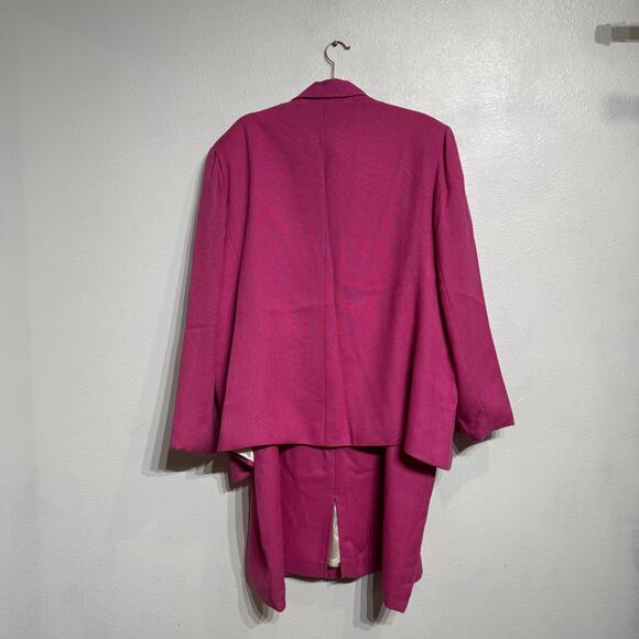 Chad Stevens Hot Pink 2-Piece Vintage Skirt Suit Sz 24W - Picture 9 of 11